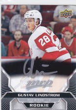 20/21 MVP..GUSTAV LINDSTROM..SILVER SCRIPT..SP..ROOKIE..# 236..RED WINGS