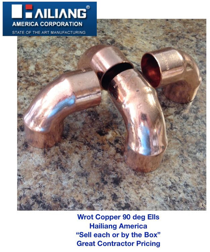 11/4 Copper 90 Degree Elbows NEW , (Box of 50)  Quantity Disc Applied