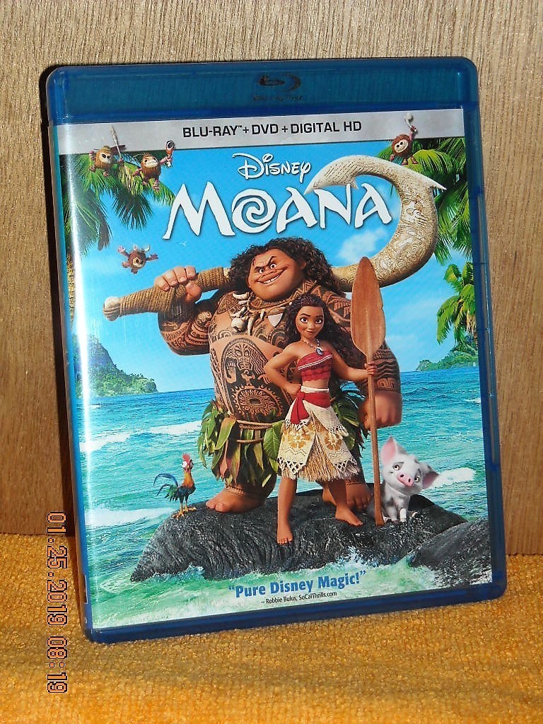 Moana (Blu-ray/DVD, 2016) DISNEY family Auli'i Cravalho Dwayne