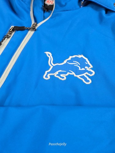 Detroit Lions Jacket Mens Large G-III Carl Banks Pregame Full-Zip Sideline Hood - Picture 2 of 14