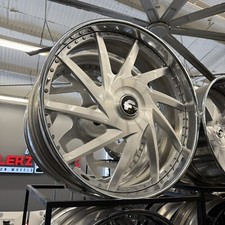 30 Inch Forgiato Wheels Troppo Brushed Chrome Lip Wheels Only 5-6 Lug Xl Cap