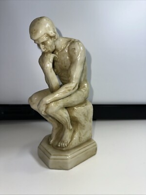 Vintage Expressionist Art Ronan s   The Thinker   Sculpture Single Book End E1
