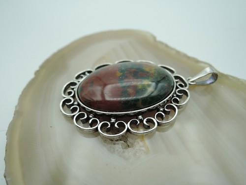 Anhänger 835 Silber mit Jaspis Schmuck Damen Band Fingerring 104 - Bild 3 von 8