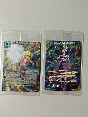 Dragonball Card -(NM) Android 18, Defender of Heroes BT14-093 SPR + SR Gold Foil