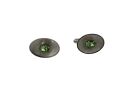 Tone Men's Cufflinks Anson Green Stone Silver