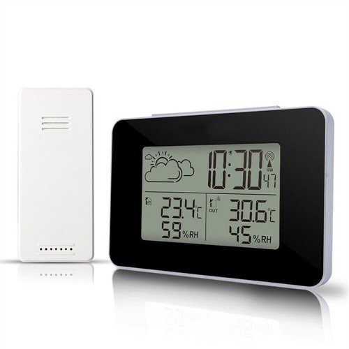 Funk-Wetterstation Innen Außensensor Thermometer Hygrometer digital LCD Uhr - Bild 12 von 12
