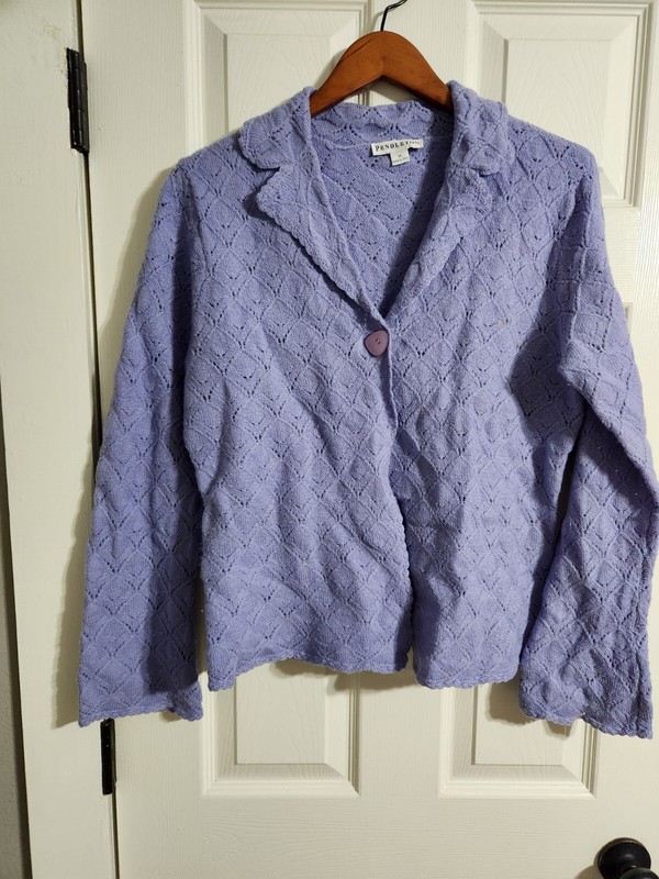 Pendleton Blouse Vintage Cardign Top Womans Medium~Buy 3 Promo~