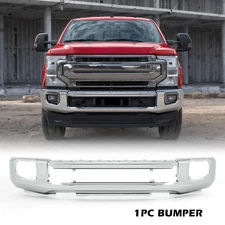 For 2020 2021 2022 Ford F250 F350 Steel Front Bumper Face Bar W/ Fog Light Holes