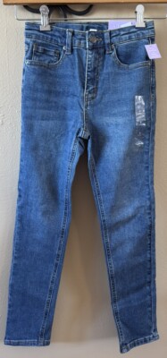 Evsie Girl's Jegging High Rise Jeans Size 9 Long Brand New Adjustable Waist