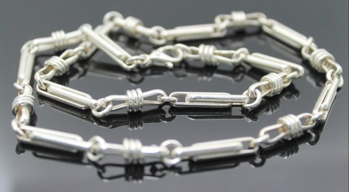 ITALIEN HERREN AUSGEFALLENE STERLINGSILBER KETTE/HALSKETTE 16,5" - Bild 2 von 2