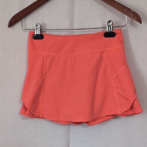 90 Degrees Girl's Orange Athletic Skort Size Youth Large