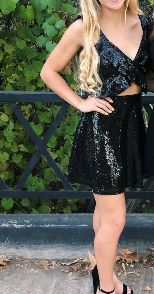 black sequin two piece dress Lulus Two-Piece Cocktail Size Medium Pasu Dress - Flamingo classic black dress %20The%20product%20images%20(without%20model)%20are%20closest%20to%20the%20true%20color%20of%20the%20item SIZE:AU 18