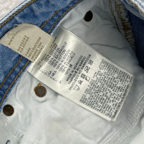 Diesel Jeans Mens 30x32 Blue Straight Larkee Button Fly (Hemmed Inseam 26") - Picture 9 of 19