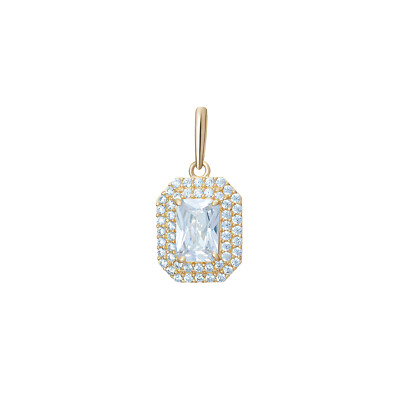 Gelbgold Heiligenschein Edelstein Anhänger 9 kt gepunzt British Made alle Kettenlängen