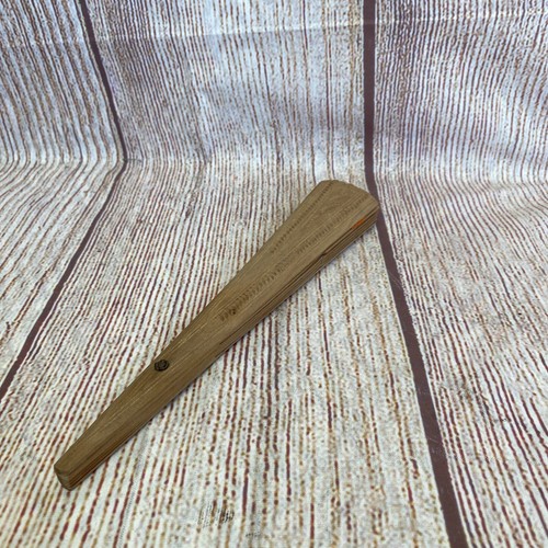 Vintage Hand Fan Wood 8" Hand Carving And Made Antique Orange Band - Picture 4 of 5