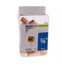 NIBCO 3/4 in. x 3/4 in. Copper Tube Cap Fitting Pro Pack (50-Pack) 1002-872-412