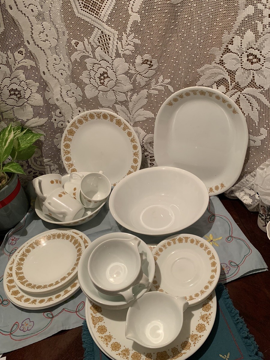 Corelle Butterfly Gold Dinnerware Vintage 33 Piece Set | eBay