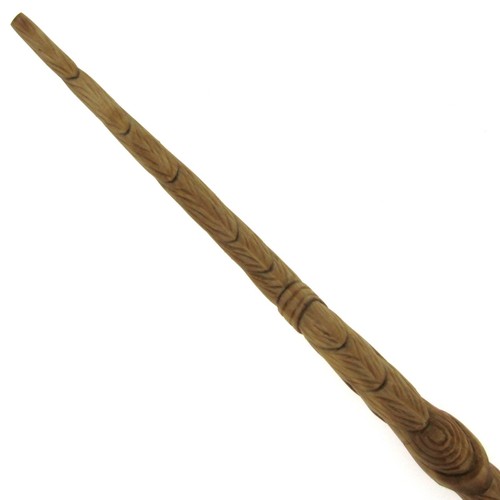 Varita mágica de madera de caoba tallada a mano natural de 14" con bolsa gratis - Imagen 10 de 10