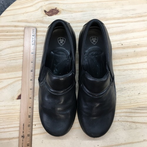 Ariat Shoes Womens 11 B Expert Safety Clog Black Leather Round Toe Low 10000798 - Picture 7 of 18