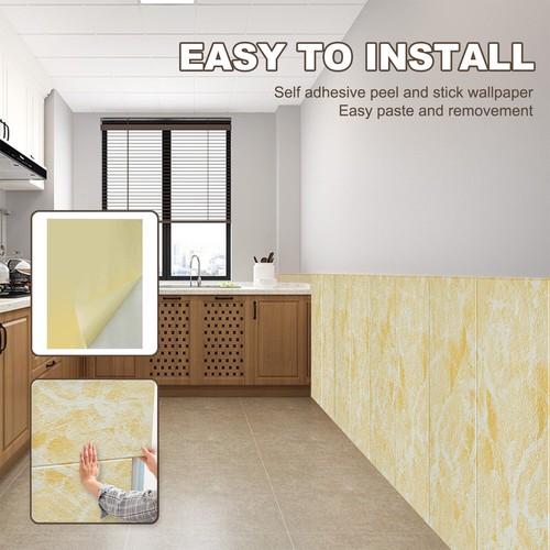 5/10PCS Large 3D Soft PE Foam Wall Panels Waterproof Wall Sticker Self-adhesive - Picture 47 of 138