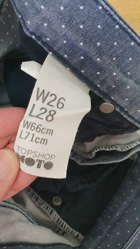 Girls trousers, TOPSHOP, 26" waist, 28" Inside leg, 33" Length, Grey, Dots 1707 - Picture 4 of 4