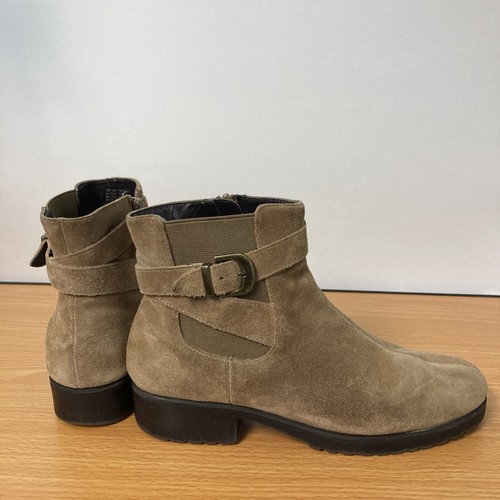 Aerosoles Stiefeletten Damen 7,5 M Notizbuch seitlicher Reißverschluss Stiefelette braun Wildleder lässig - Bild 9 von 13