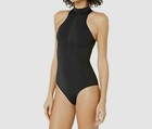 Rip Curl L110168 Womens Black Racerback Zip-Back One-Piece Swimsuit Size XS