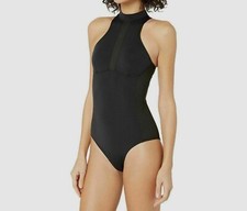 Rip Curl L110168 Womens Black Racerback Zip-Back One-Piece Swimsuit Size XS