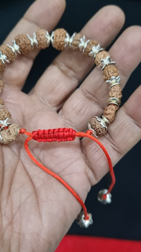 Siddha Rudraksha Armband 1 bis 14 Mukhi Rudraksh Java Perlen Silber Kappe ~ zertifiziert - Video 1 von 1