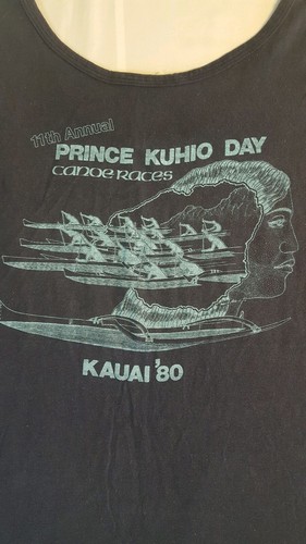 VTG 1980 Prince Kuhio Day Canoe Races Kauai Tank top Shirt Size XL - Picture 4 of 5