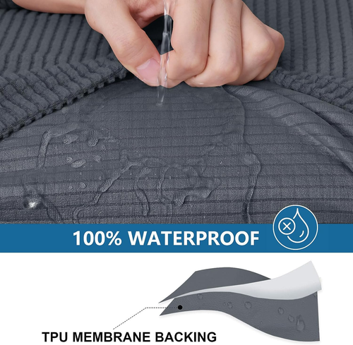 Waterproof Couch Cushion Covers, Washable Sofa Cushion Covers, Stretch Sofa Slip - Picture 2 of 7