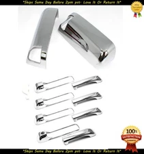 FOR 2010-2018 RAM 2500 / 3500 CHROME TOP HALF MIRROR + 4DR HANDLE COVERS TOW MIR