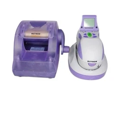 Purple and White Sticker Design with Playful Shapes and Ergonomic Form