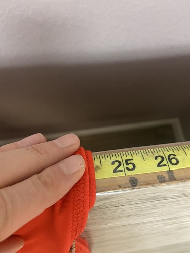 Nike Dri Fit Womens 1/2 Zip Shirt Size Medium Pullover Orange Running 3/4 Sleeve - Picture 6 of 12