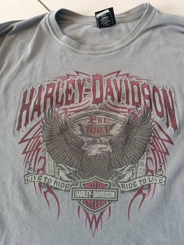 Harley Davidson Tshirt Tee Manches Longues Boucard Nantes France Vintage Rare L - Imagen 4 de 14