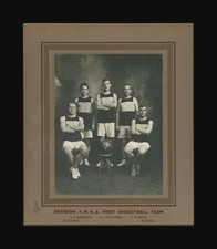 1911-12 MARTEL'S BRANDON MANITOBA YMCA FIRST BASKETBALL TEAM ULTIMATE HQ CABINET