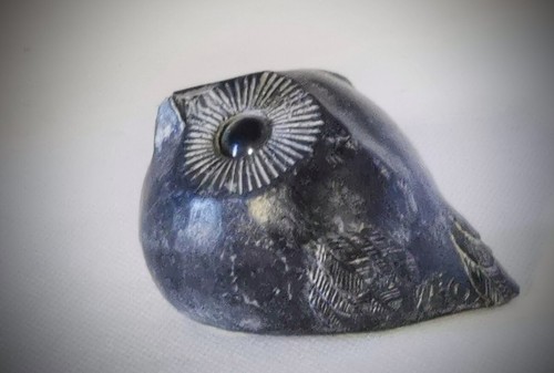 Sculpture Stéatite Chouette Hibou (artisanal fait main ) Canada - Imagen 4 de 5