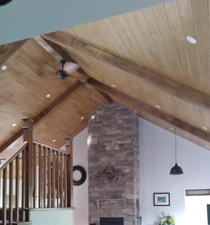 Pinewood Styrofoam Ceiling planks.Glue up on popcorn. Pack of 120 pcs ~215 sq.ft