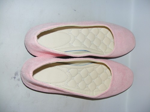 Ballet Pink Ballerina Bridal Flats Slip On Faux Suede Shoes Size 43 US 10 M - Picture 11 of 11