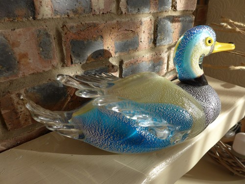 Murano glass xl duck figurine design weight 2.8 kg home decor art collector - Picture 13 of 21