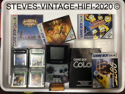 Nintendo Gameboy Color Console Atomic Purple GAMES Manuals