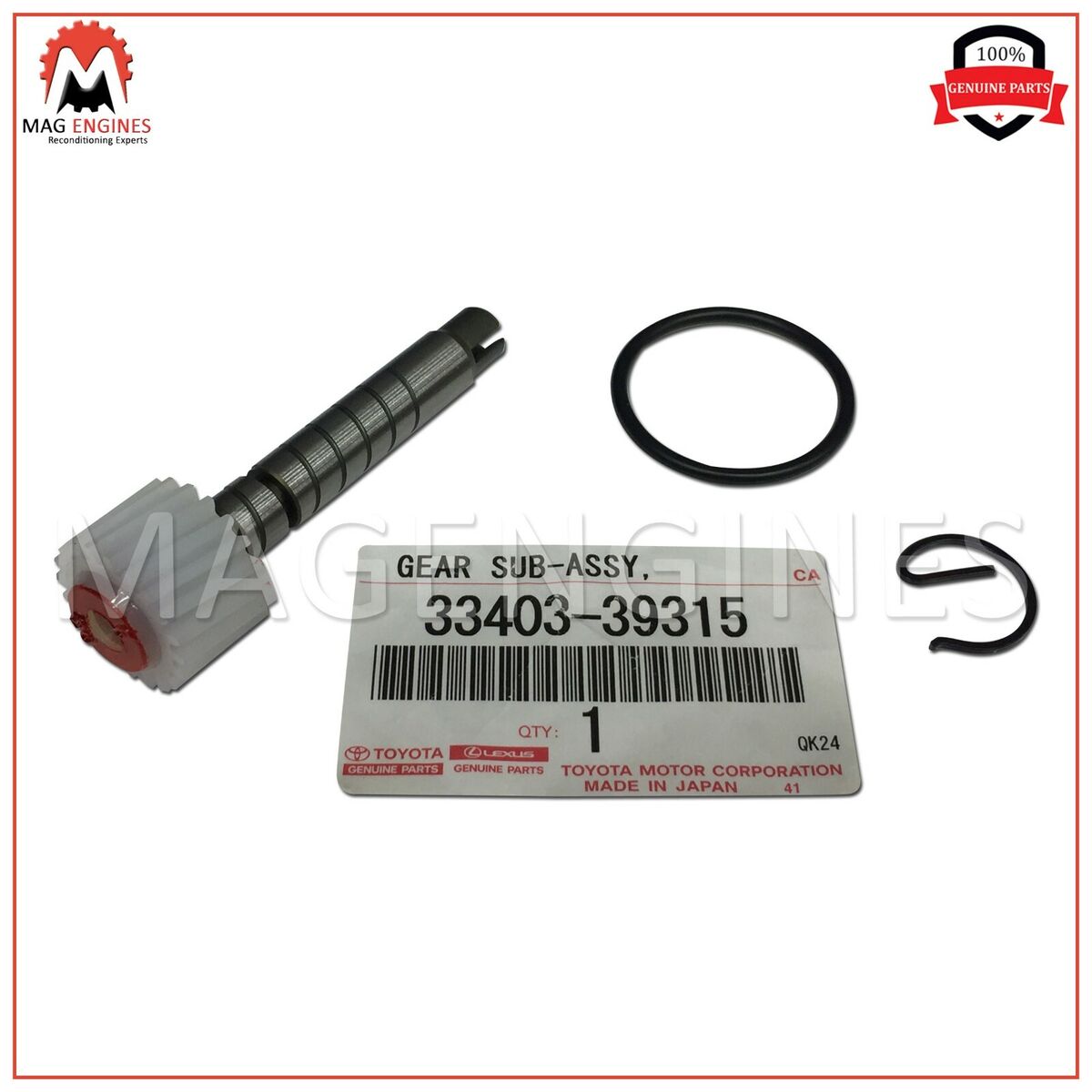 33403-39315 GENUINE OEM GEAR SUB-ASSY, SPEEDOMETER DRIVEN 33403-39315 GENUINE OEM GEAR SUB-ASSY, SPEEDOMETER DRIVEN