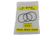 Rubber Watch Case Back O Ring Round Gasket 19mm-20mm-21mm Thick 0.6mm