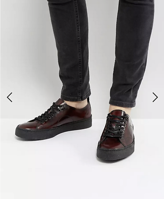 Fred Perry X George Cox Retro Mod Creeper Shoes, Ox Blood UK Fred Perry X George Cox Retro Mod Creeper Shoes, Ox Blood UK