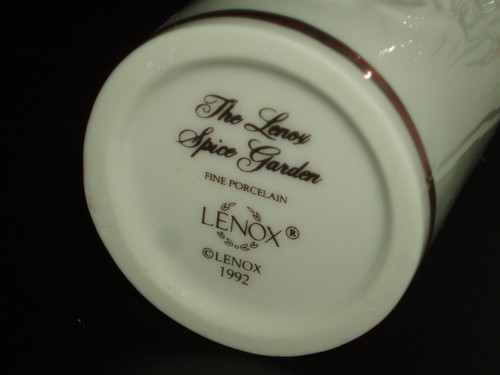 THE LENOX SPICE GARDEN (VAJILLA DE REGALO) 1992 porcelana fina tarro y tapa NUEVO - Imagen 6 de 6