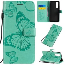 3D Butterflies Embossing Pattern Horizontal Flip Leather Case with Holder & Card