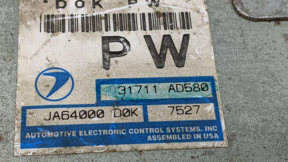 Módulo de control informático de transmisión Subaru Legacy 1997-98 TCM OEM 31711-AD580 Foto 2 de 2