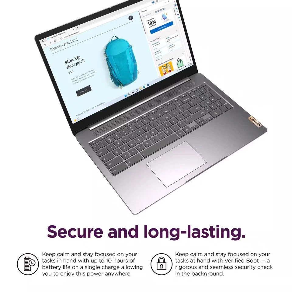 Portátil Lenovo IdeaPad 3 Cromo 15.6" Full HD Táctil Intel N6000 8GB RAM 128GB SSD Foto 2 de 4