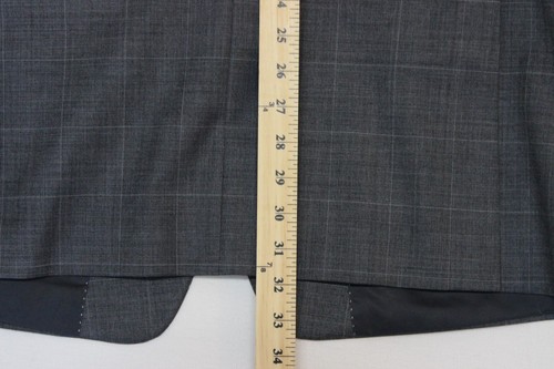 Tommy Hilfiger Jacket 2-Button Men's Size 44L Gray Window Pane Gingham Blazer - Picture 14 of 14