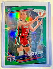 2025 Panini Prizm WNBA Lucy Olsen #104 Green Refractor RC Washington Mystics
